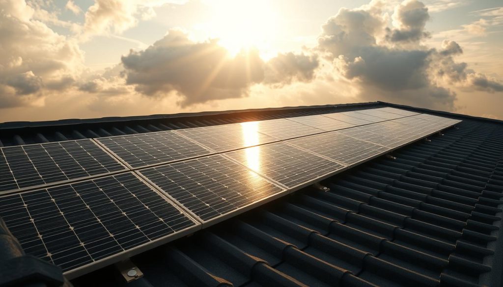 Zonnepanelen op schuin EPDM dak